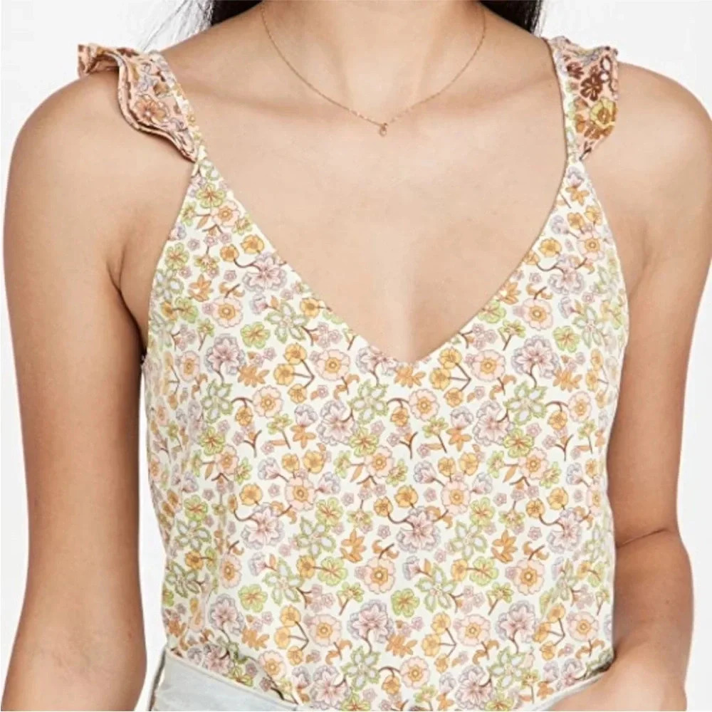 NWT Scotch & Soda pastel and cream floral boho tank sz med